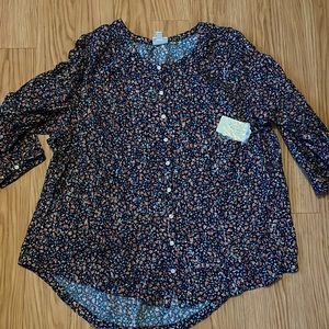 3/4 sleeve St Johns Bay blouse nwt